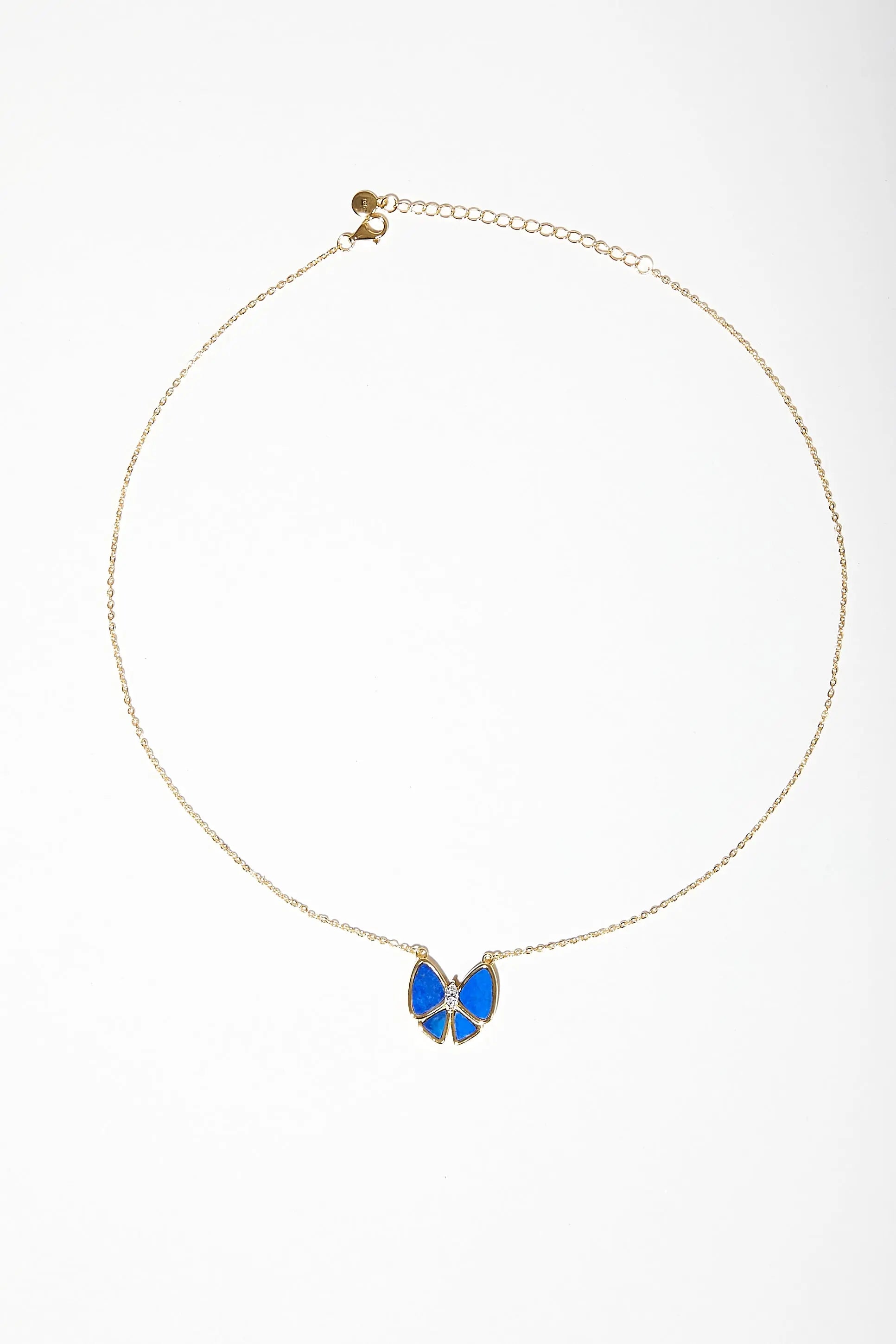 Playful Bow Lapis Lazuli Necklace Dryden Jewelry